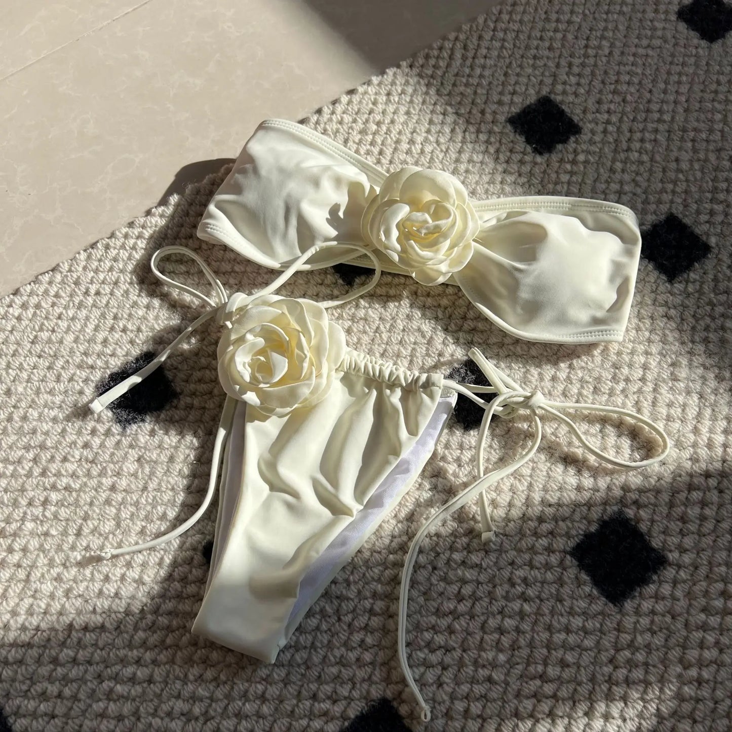 Blumiger Push-Up-Bikini im brasilianischen Stil für Damen – ideal für Strand und Pool