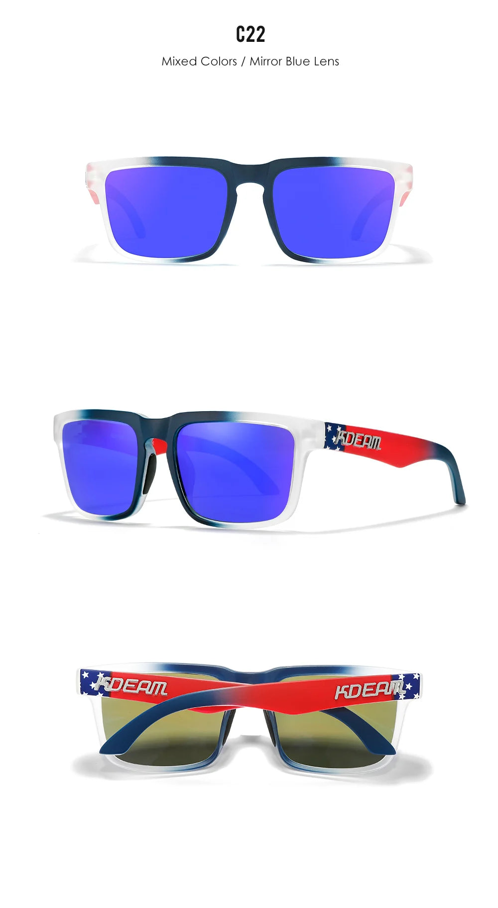 Sonnenbrille quadratisch polarisiert Angeln Lifestyle Spiegel Hartbox Unisex