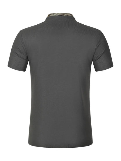 Herren-Polo-T-Shirt mit kurzen Ärmeln und Knopfleiste – große Größen, ideal für den Sommer