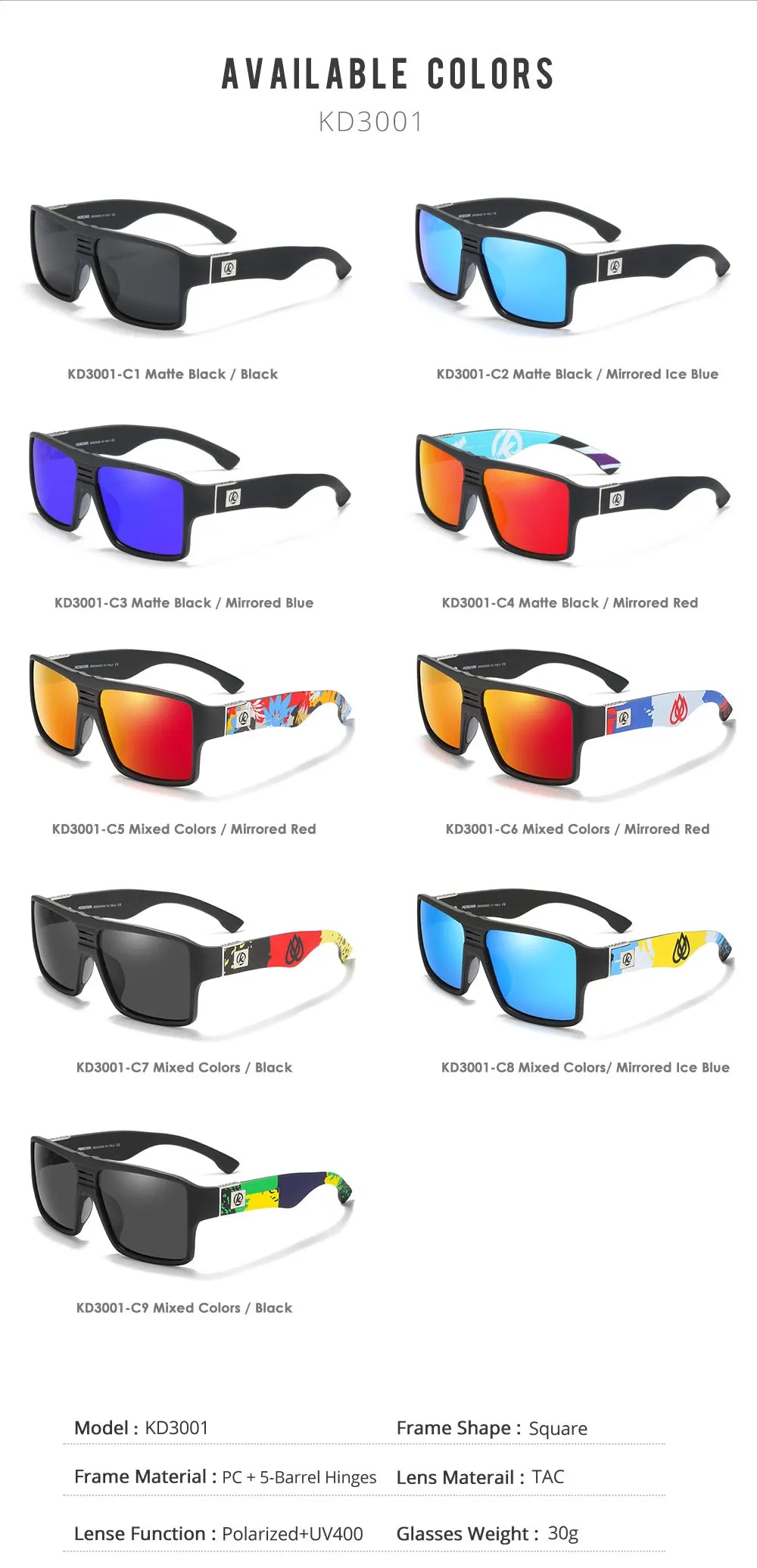 Sonnenbrille quadratisch polarisiert schlagfest antireflektierend Cat.3 Herren