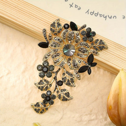 Brosche Blume Kristall Perle Luxus Anzug Party Bankett Damen