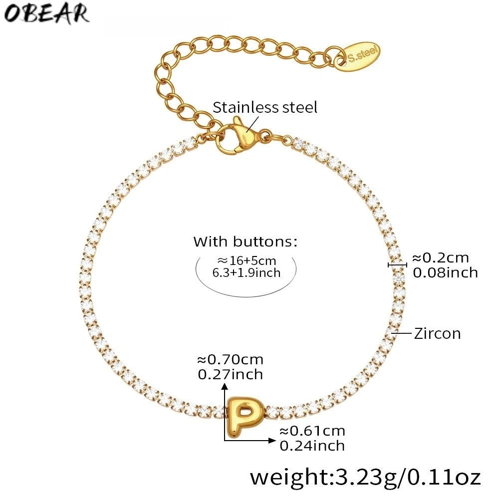 Damen-Armband mit Initialen-Buchstabe