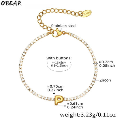 Damen-Armband mit Initialen-Buchstabe