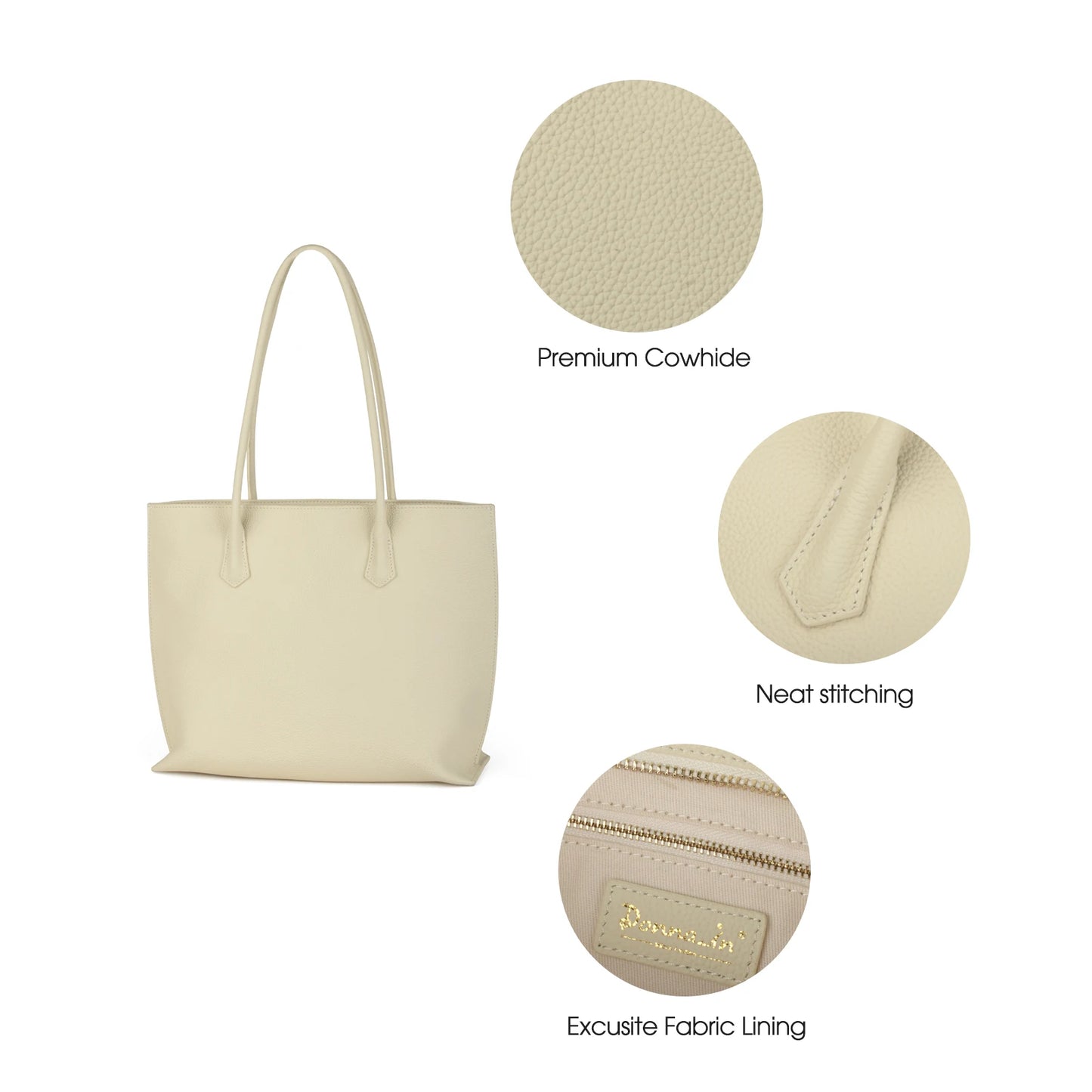 Große Tote Aus Vollleder | Elegante Damenhandtasche