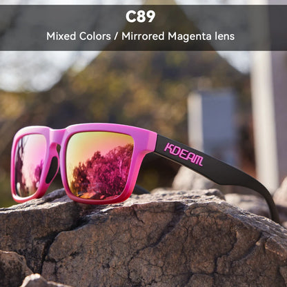 Sonnenbrille polarisiert TR90 Reißverschlussetui Unisex frische Farben