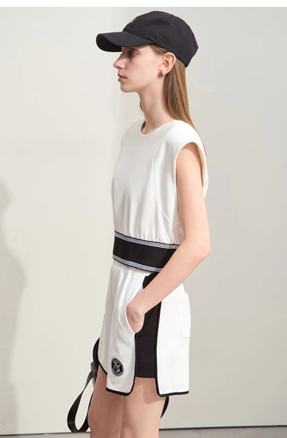 Damen Shorts im Minimalismus-Stil mit neuer Stretch-weite und ärmellos