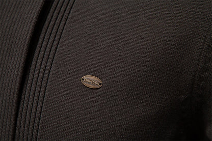 Baumwolle Strickjacke für Männer Qualität Herren Pullover Mode Turn Down Kragen Strick pullover für Männer