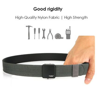 VATLY Hard EDC Tactical Gürtel Herren Nylon Rigid Automatik-Schnalle