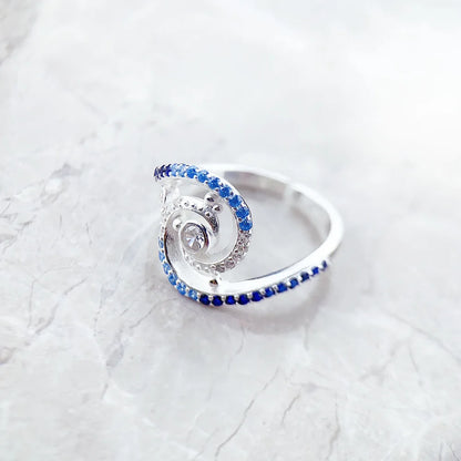 Damen-Ring Welle romantisch massiv Sommer aus Sterlingsilber