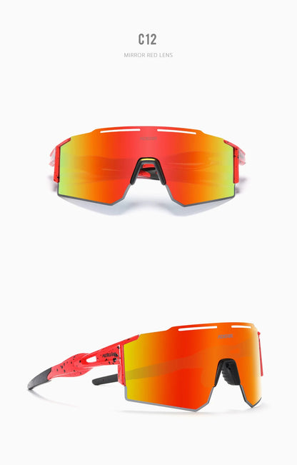 Sonnenbrille Sport TR90 polarisiert 1,2mm Glas Gummisteg winddicht Herren
