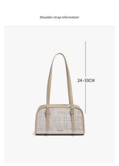 Schultertasche Aus Spaltleder Im Neuen Design Luxuriöse Satchel