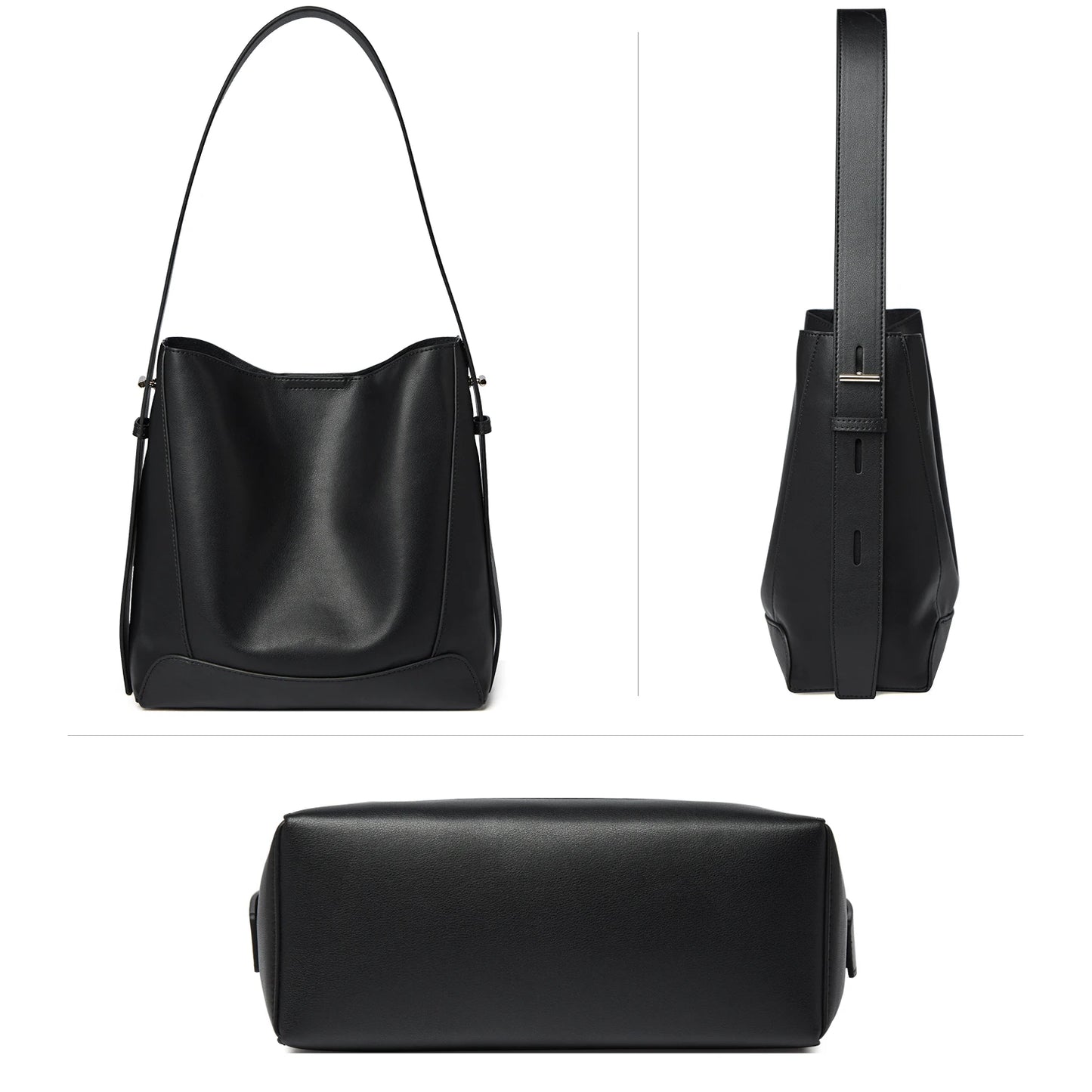 Damen Schultertasche aus Leder im klassischen Stil Große Tote für Büro