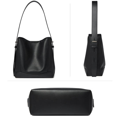 Damen Schultertasche aus Leder im klassischen Stil Große Tote für Büro