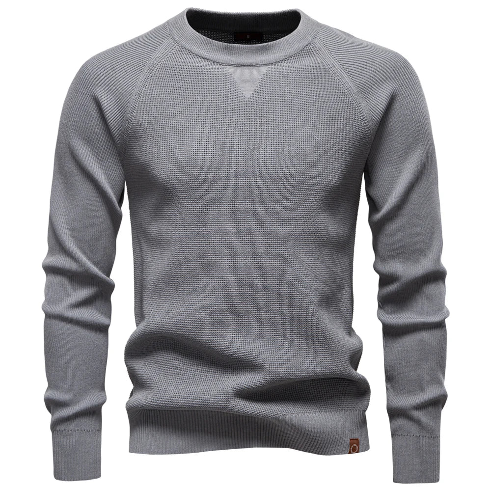 Herren Langarmshirt Mit Rundhals Aus Komfortablem Stoffmix