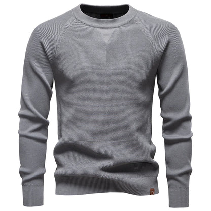 Herren Langarmshirt Mit Rundhals Aus Komfortablem Stoffmix