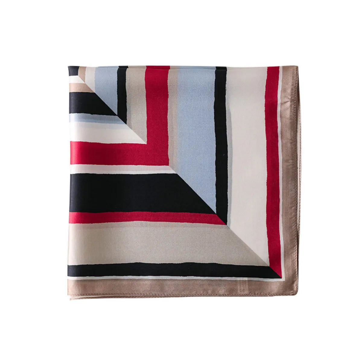 Damen Seidenschal klein quadratisch Haarband Halstuch Kopftuch Bandana F