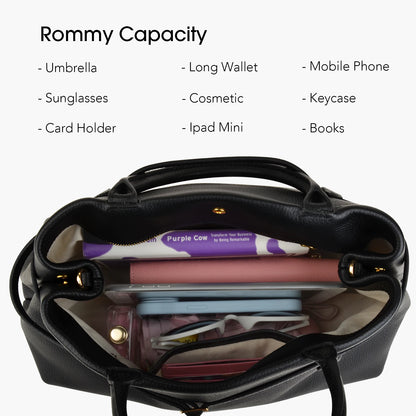 Premium Rindsleder Handtasche | Arbeitstasche Mit Verstelltem Schultergurt