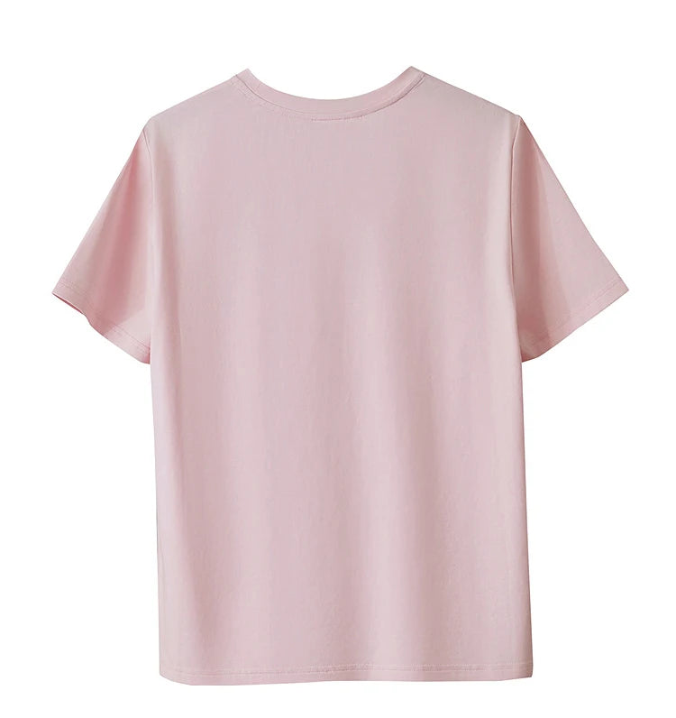Damen T-Shirt aus Eisprozellan mit Rundhalsausschnitt und antibakteriellen Eigenschaften