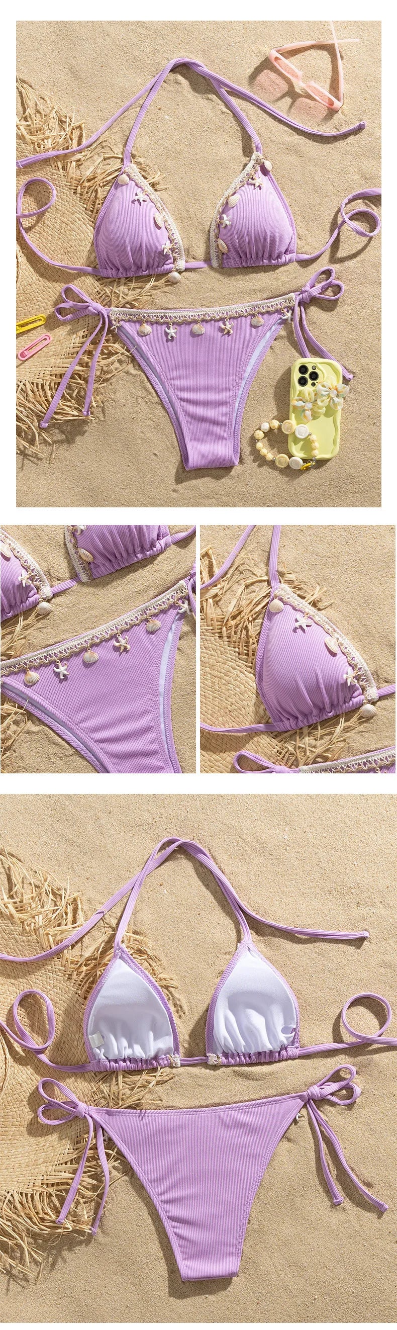 Sexy Bikini-Set für Damen mit Push-up-Effekt – ideal für Strand und Pool