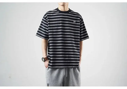 Herren T-Shirt aus Bambus-Mesh und Eisseide mit Rundhalsausschnitt – Kurzarm-Sommeroberteil