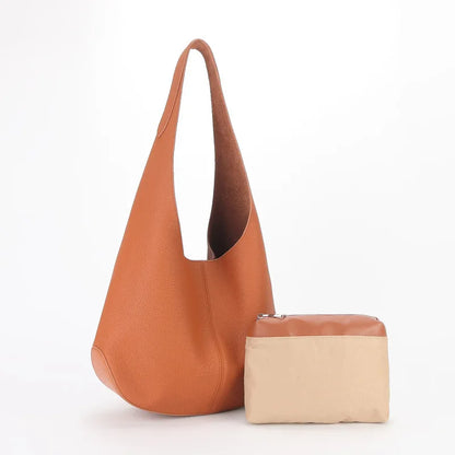 Burgunderroter Leder-Tote | Beutel Im Hobo-Stil