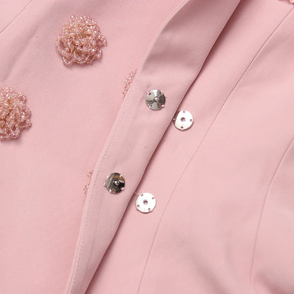 Langärmliges Damen-Patchwork-Kleid mit Rundhalsausschnitt und Polka-Dot-Design – modisch geschnürt