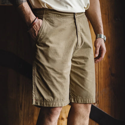 Herren Chino Shorts M51 aus Baumwolle mit verstellbarem Gürtel und Taschen