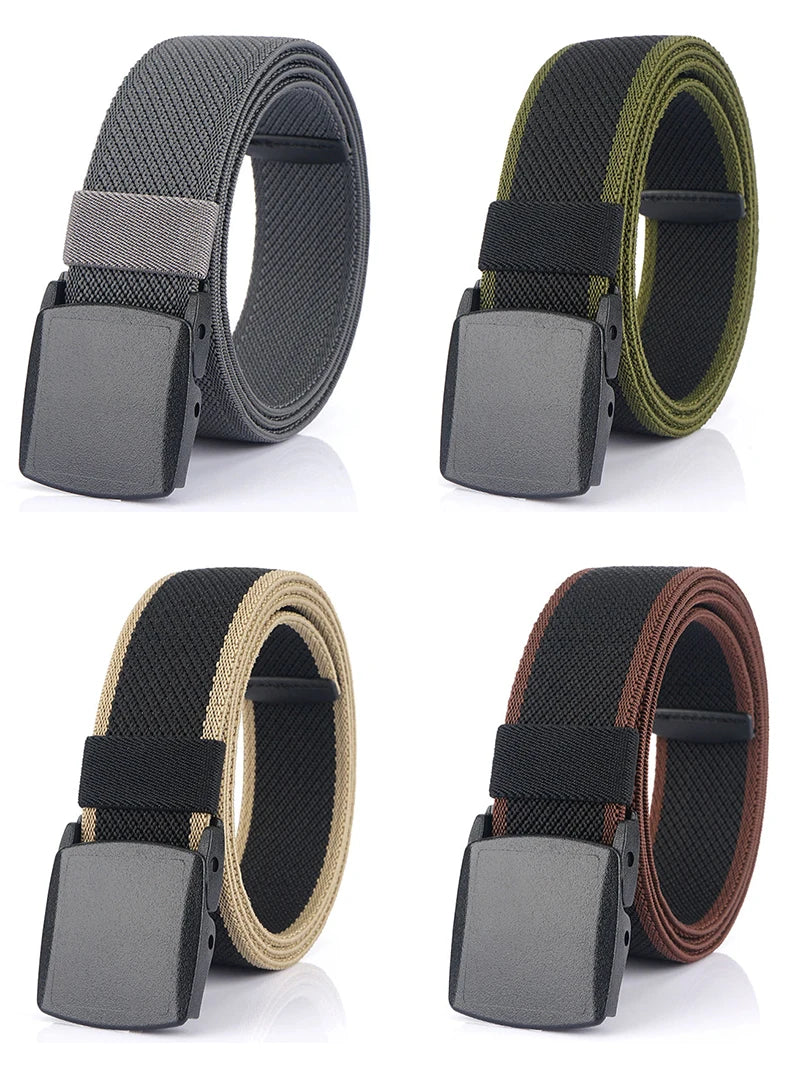 Unisex-Gürtel Elastisch Aus Canvas Mit Nylon-Schnellverschluss 3,8 cm Breite Für Outdoor