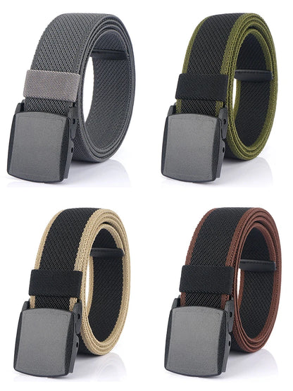 Unisex-Gürtel Elastisch Aus Canvas Mit Nylon-Schnellverschluss 3,8 cm Breite Für Outdoor