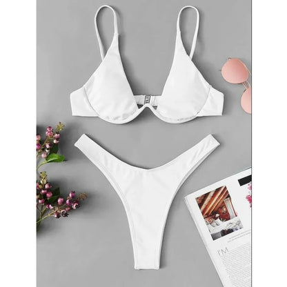 Glamouröses Pailletten-Bikini-Set mit Push-up-Effekt – Perfekt für Strand und Pool