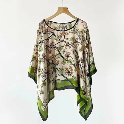 Damen Chiffon Schal Sommer Strand Bikini Sonnenschutz Poncho bedruckt sexy