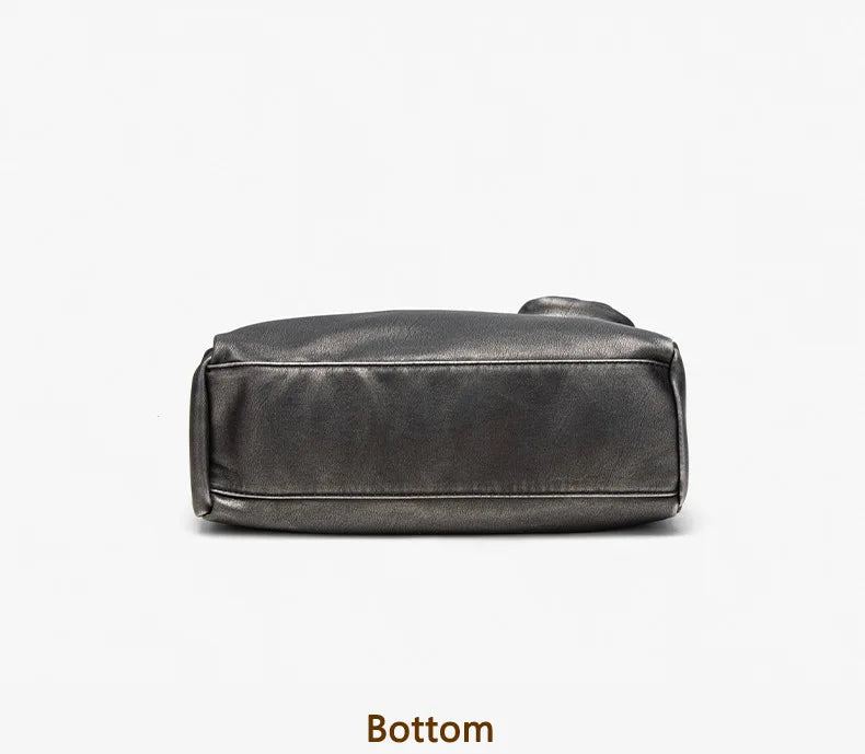 Damen-Schultertasche Vielseitig Geeignet für Alltag in stilvoller Form aus weichem Leder