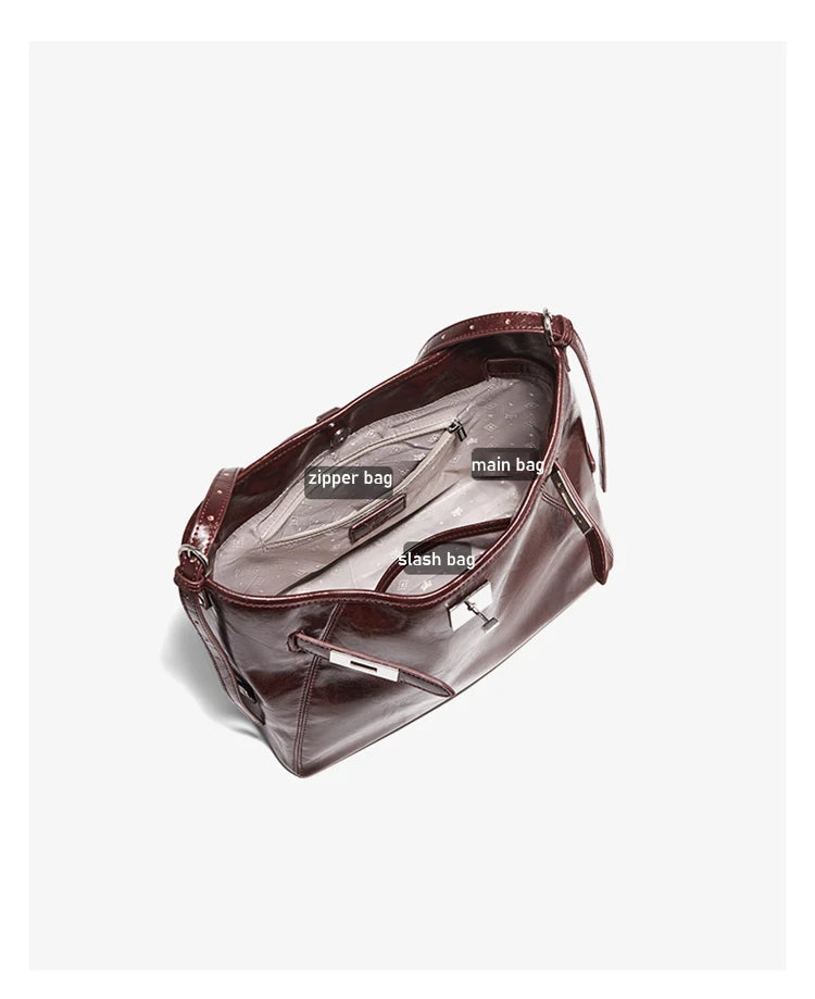 Damen Hobo Tasche Aus PU Leder Mit Großer Kapazität