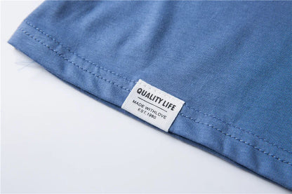 Herren T-Shirt aus 100 Prozent Baumwolle mit kurzem Patchwork-Design