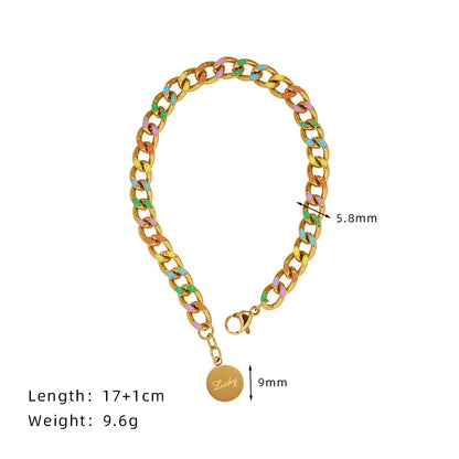 Damen-Armband mit Öltropfen-Glücksscheibe