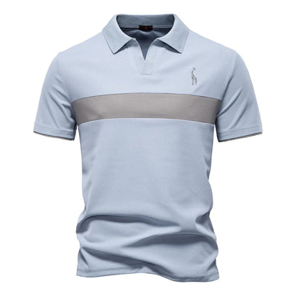 Herren Sommerpoloshirt Atmungsaktiv Leicht Gewebt Slim Fit Cool