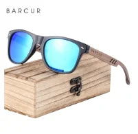 Sonnenbrille Holz Walnuss polarisiert UVA/B Schutz leicht Herren