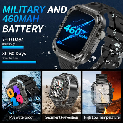 LIGE Neue GPS Smartwatch Männer 2,1'' HD Bildschirm NFC Kompass 460mAh Militär Outdoor Sport Smart Uhr IP68 wasserdichte BT Anruf Uhr
