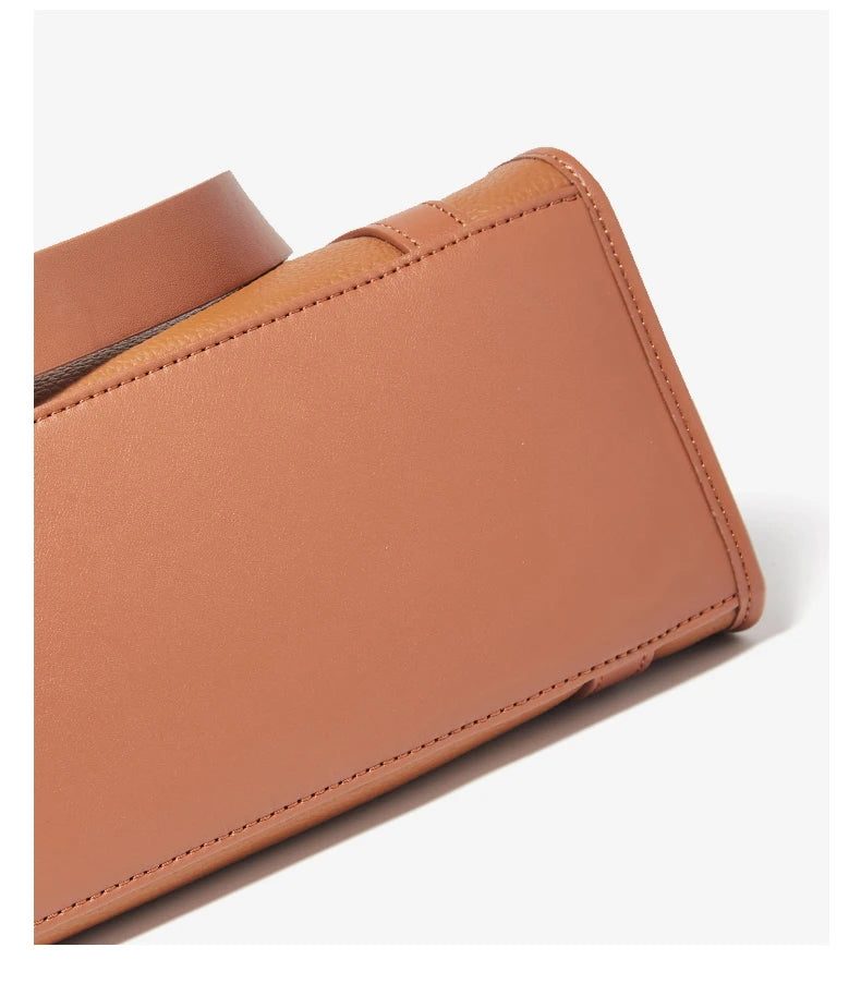 Damen Handtasche Aus Echtem Leder Mit Großer Kapazität