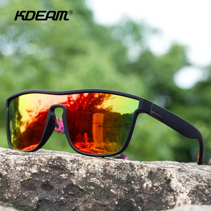 Sonnenbrille übergroß Einteiler polarisiert 153mm gebürstet Herren