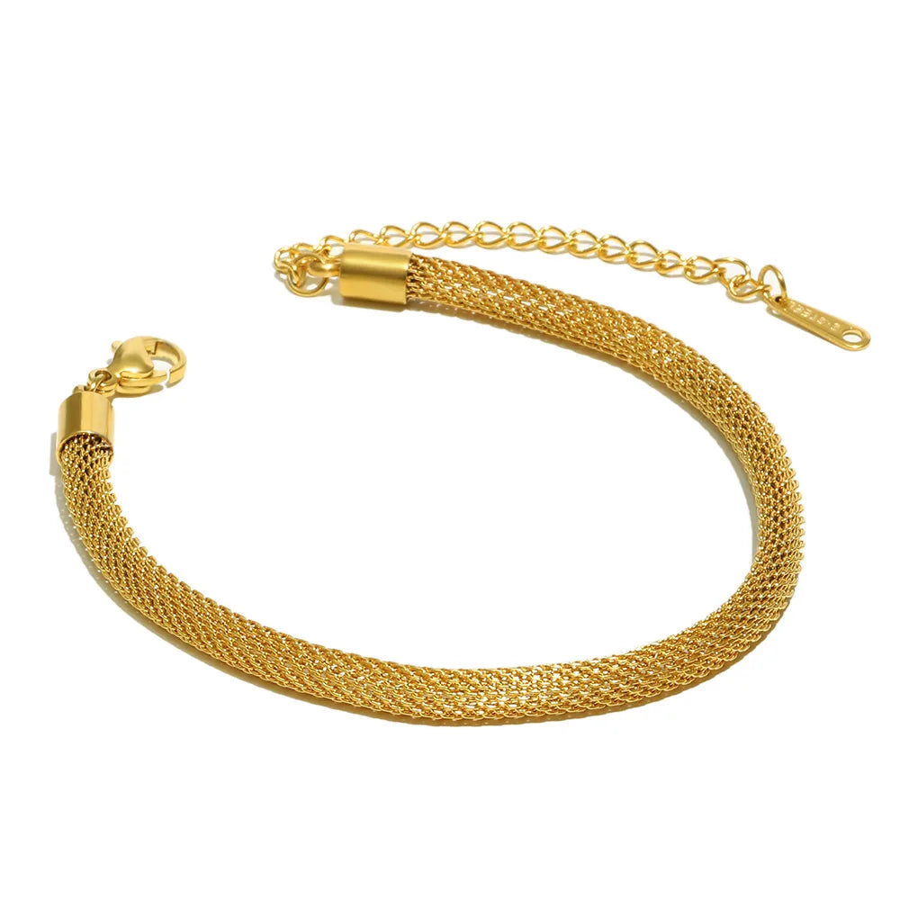 Damen-Armband mit Mesh-Kette aus Edelstahl