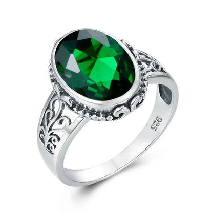 Damen-Ring Mit Citrin Im Ovalschnitt, Art Déco Stil, Geburtsstein Schmuck Aus Silber 925