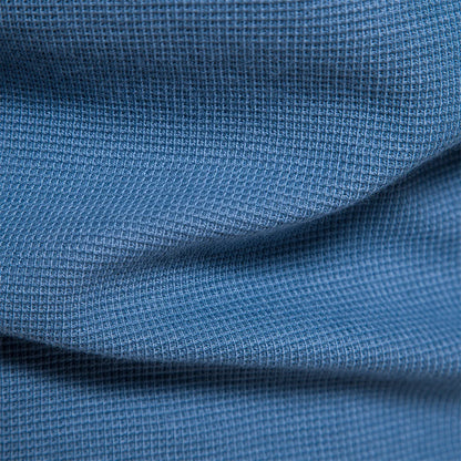 Herren Langarm Waffel Henley T-Shirt in fester Farbe für den Herbst