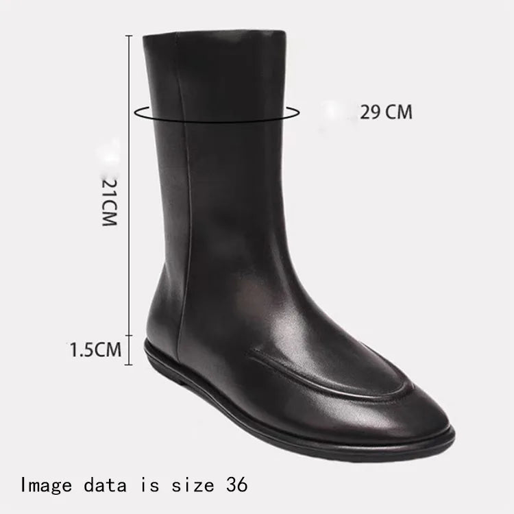 AIYUQI Women Ankle Boots 2025 New Genuine Leather Short Boots Women Flat Winter Fashion Women Knight Boots