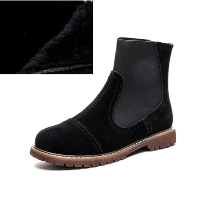 AIYUQI Women Chelsea Boots 2025 Autumn Winter New British Style Fashion Marton Boots Women Suede Slip-on Ankle Boots Women