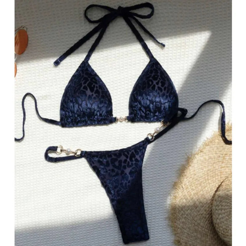 Blumiger, sexy Bikini-Set für Damen – ideal für Strand und Pool