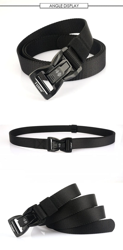 Herren-Taktischer Gürtel Aus Nylon Mit Metall-Schnellverschluss Für Alltag Und Outdoor Einsatz 2,5 Zentimeter Breite