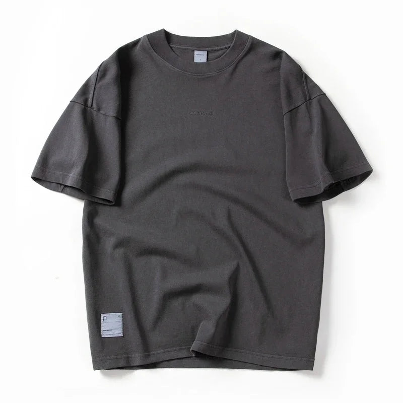 Herren T-Shirt aus Baumwolle im lässigen O-Ausschnitt mit solidem Design