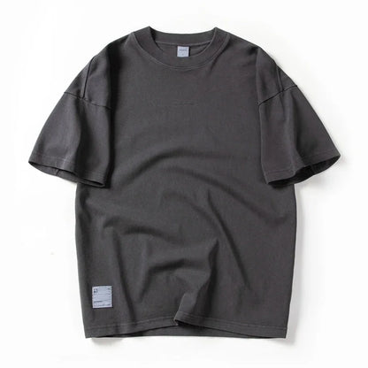 Herren T-Shirt aus Baumwolle im lässigen O-Ausschnitt mit solidem Design