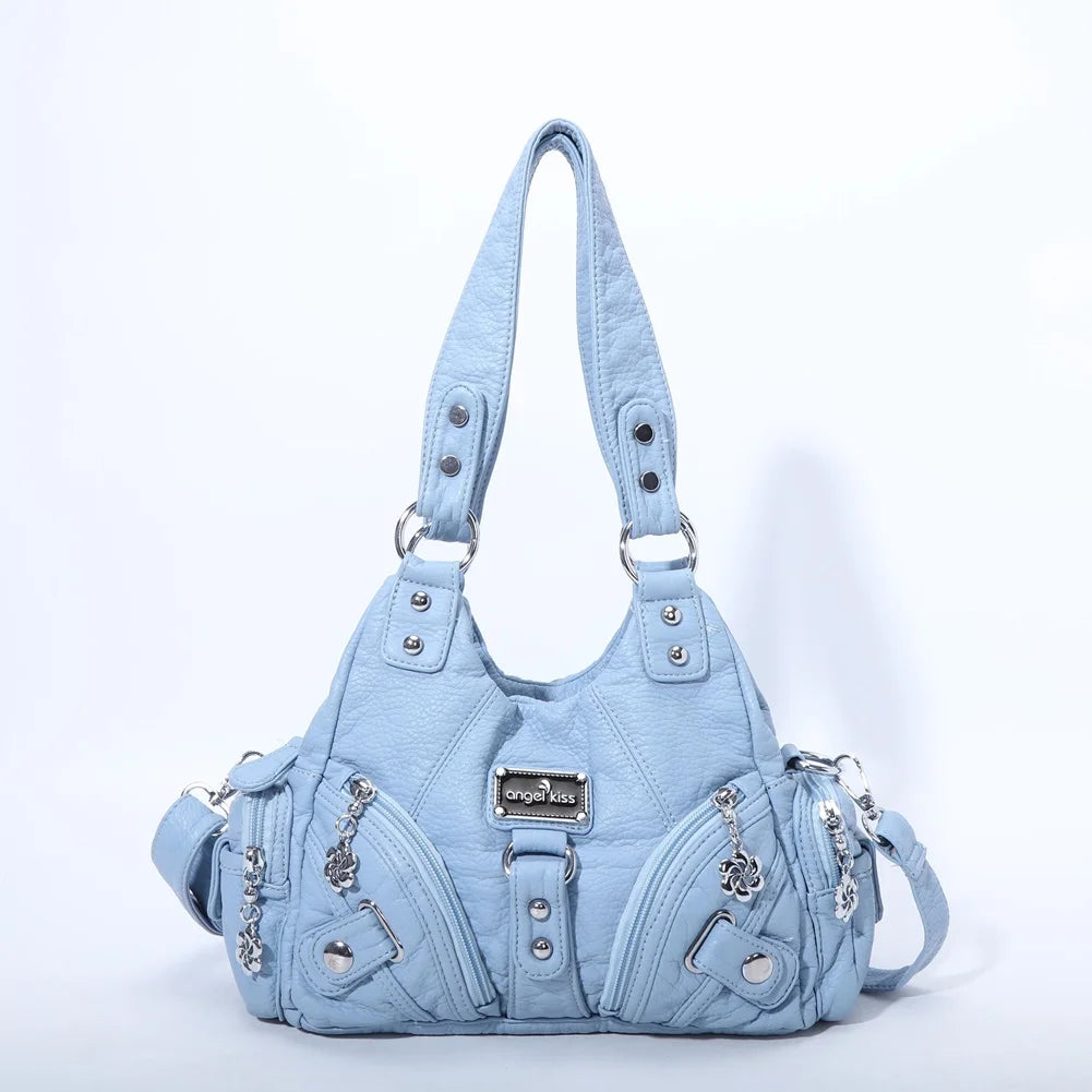 Damen-Handtasche Rosa Mit Reißverschluss Und Mehrfach-Innentaschen Für Alltag Und Freizeit